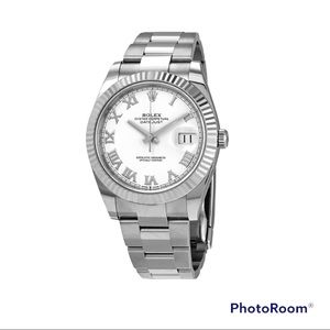 Rolex Date Just 18kt White